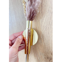 Gouden magneetvaas met droogbloemen